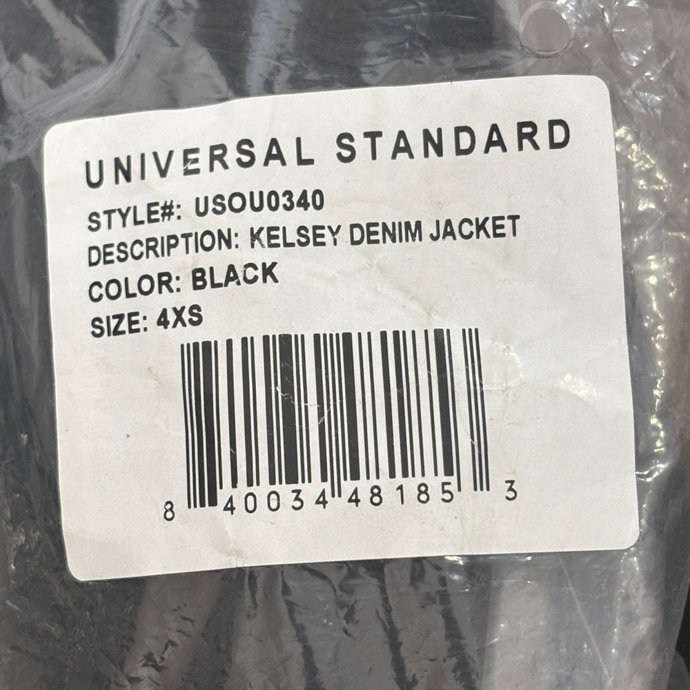 Universal Standard Black Kelsey Denim Jacket 4XS(00-0) - Picture 3 of 10